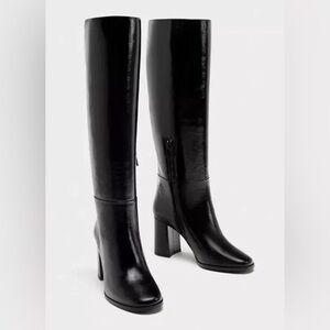 Zara Knee High Leather Boots